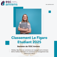 Le Bachelor de l’ESC Amiens classé parmi les meilleurs Bachelors de France - École Supérieure de Commerce d'Amiens